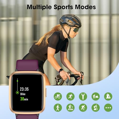 Fitness Tracker Watch with Heart Rate Monitor, Large Screen Pedometer & Sleep Monitor - Waterproof Smartwatch for Women Men