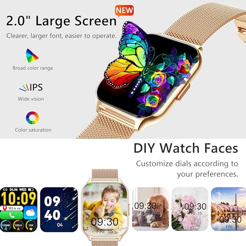 Fitness Tracker Smart Watch 45mm: Dial/Answer Calls, Heart Rate Monitor - Android iOS