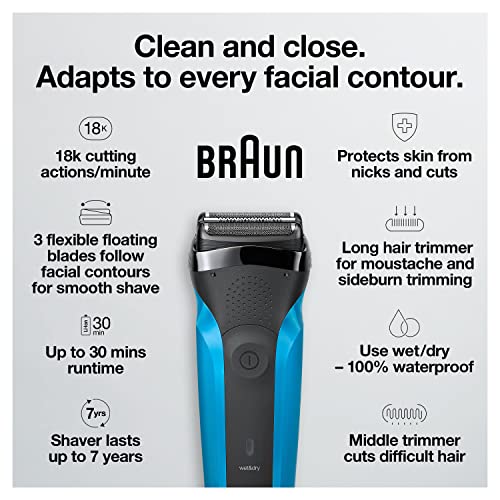 Braun Men's Electric Razor Series 3 Foil Shaver Wet & Dry