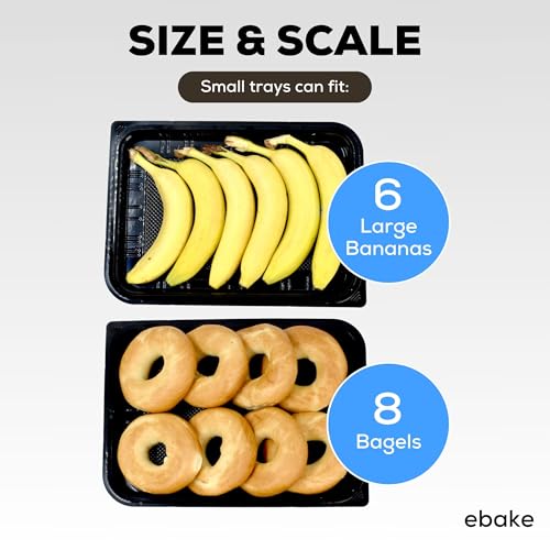 Party Platter Trays with Lids - Heavy Duty Plastic Catering Set for Events & Buffets - Clear Lid - 13 inch