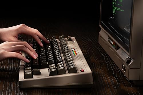 8Bitdo Retro Mechanical Keyboard: Bluetooth/2.4G/USB-C, 87 Keys, Super Buttons, Windows/Android - ISO UK Layout