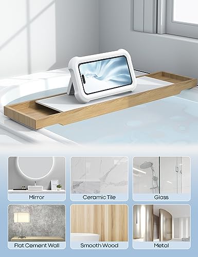 Lamicall Waterproof Shower Phone Holder - 480ยฐ Rotation Wall Mount, Anti-Fog, HD Touchscreen - Bathroom Bathtub Kitchen - Fits 4-7 inch Phone