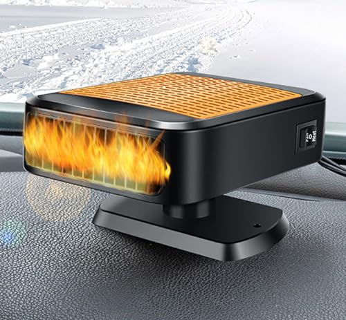 Portable Car Heater & Defroster, 12V Fan with 360° Rotation