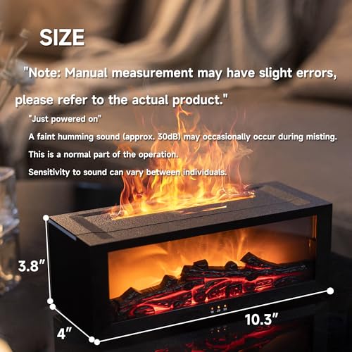 Flame Air Diffuser Humidifier, 7 Colors Aromatherapy, Timer, Home, Bedroom, Office, Yoga