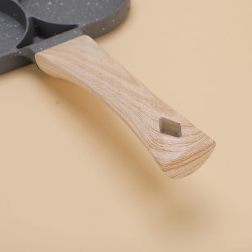 Nonstick Omelette Sectional Skillet Grill Pan with Egg Poacher - Breakfast Frying Pan for Perfect Omelettes - Grey