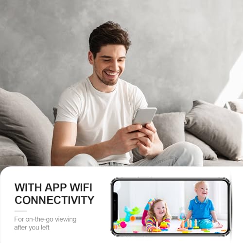 AOBOCAM Mini WiFi Spy Camera 4K HD - Indoor Security Cam with Night Vision, Motion Detection, 6H Battery - Home Surveillance