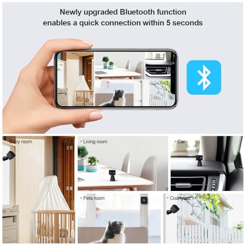 AOBOCAM Mini WiFi Spy Camera 4K HD - Indoor Security Cam with Night Vision, Motion Detection, 6H Battery - Home Surveillance