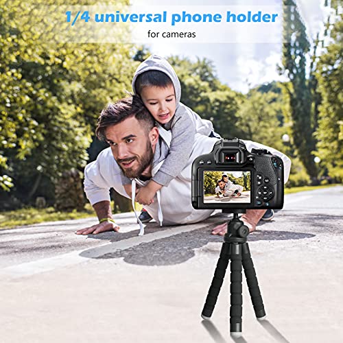 Ubeesize Portable Phone Tripod with Wireless Remote - Flexible Stand for Video Recording