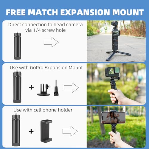 HeiyRC Mini Tripod for DJI Pocket, GoPro, Insta360, DJI Action - Vlog, DSLR Camera Stand