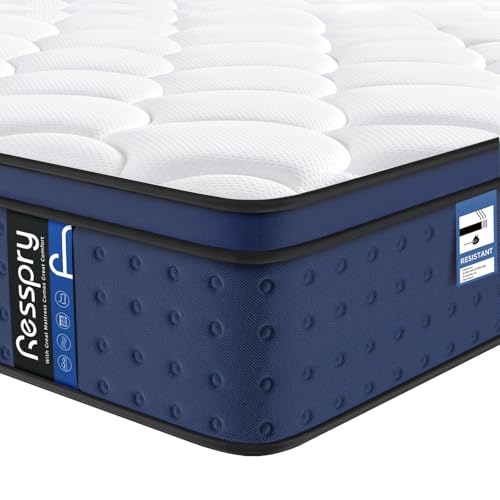 Resspry 10" Hybrid Mattress: Pressure Relief, Breathable Foam, Pocket Spring - Medium Firm Single Bed