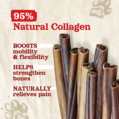 Natural Farm Dog Collagen Chews: Odor-Free Sticks, Rawhide Alternative - High Protein Dental Treats for Medium & Large Dogs
