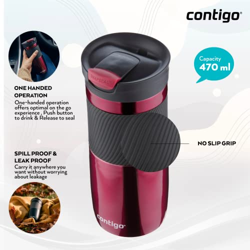 Contigo Byron SNAPSEAL 470ml Travel Mug - Leakproof & Insulated