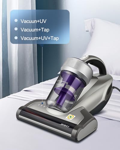 Jimmy Anti-allergen Bed Vacuum Cleaner with UV-C Light - Powerful 14Kpa Suction for Dust & Pet Hair