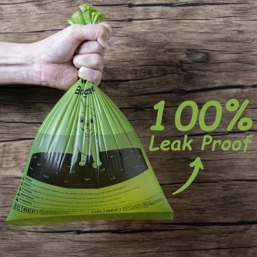 Greener Walker Dog Poop Bags - 540 Bags, Extra Thick & Leak-Proof, Green