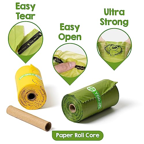 YORJA Dog Waste Bags, 360 Rolls, Leak-Proof, Extra Thick, Corn Starch Blend
