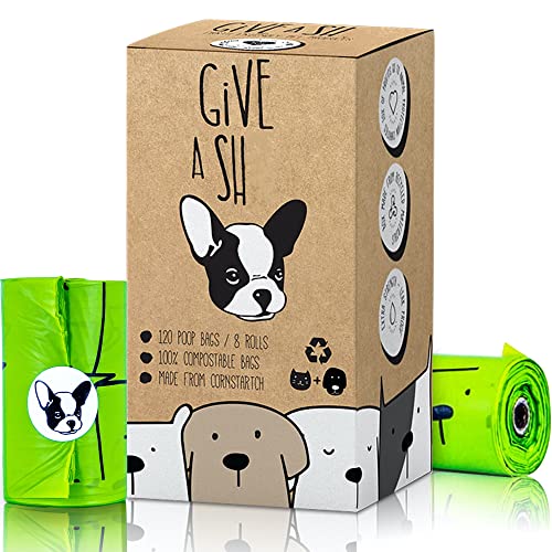 EcoPaws Plant-Based Compostable Dog Poop Bags - 10% Charity - 120 Bags