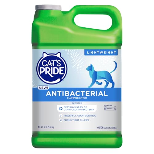 Cat's Pride Antibacterial Cat Litter: 99.9% Bacteria Destruction, Odor Control, Lightweight Clumping - Scented, 12 lbs