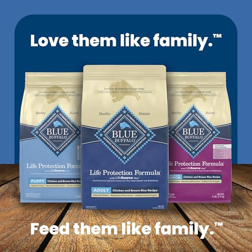 Blue Buffalo Adult Dry Dog Food, Natural Chicken & Brown Rice, Supports Muscle Health, 30-lb Bag