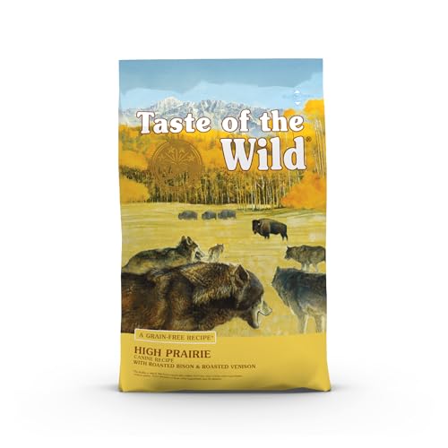 Taste of the Wild High Prairie Grain-Free Dog Food with Bison & Venison - High Protein, Nutrients, Probiotics 28lb