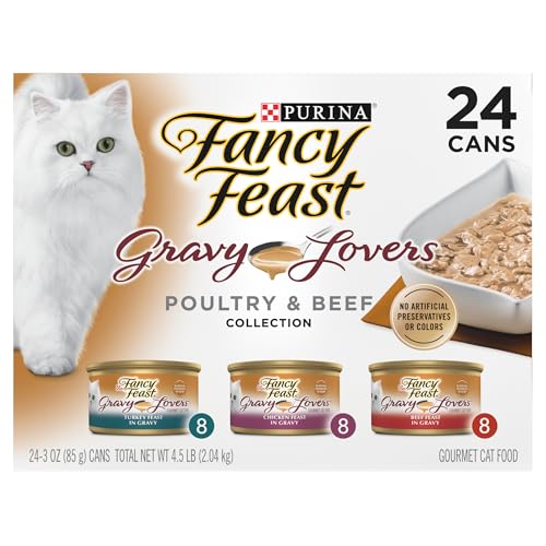 Fancy Feast Gravy Lovers Variety Pack - Poultry & Beef, 24x3oz