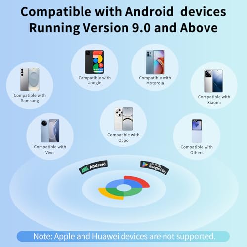 Android Luggage Tracker Tags 4 Pack, Bluetooth Key Finder & Item Locator for Wallets, Backpacks, Suitcases - Black