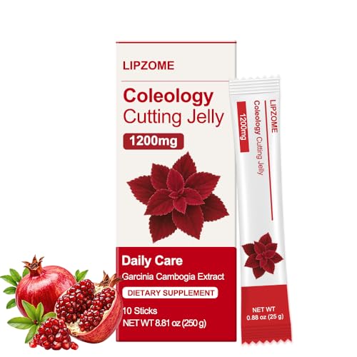 Coleology Garcinia Cambogia Chia Collagen Sticks for Detox & Digestion, Pomegranate Flavor, 10-Day Supply