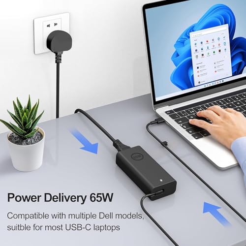 SCOVEE 65W USB C Power Adapter for Dell Latitude Laptops