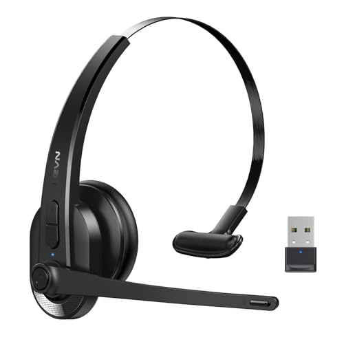 LEVN Wireless Headset: Bluetooth Mic, AI Noise Cancelling