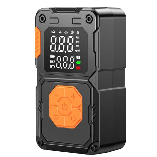 Portable Cordless Tire Inflator Pump with Digital Gauge for Car, Bike - Auto Shutoff