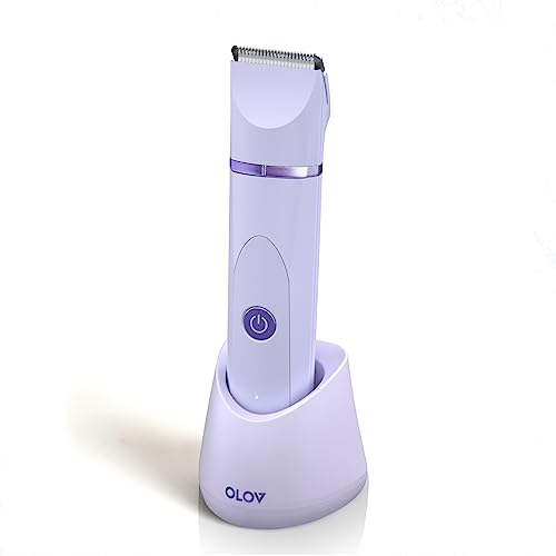 OLOV Electric Body Hair Trimmer: Groin & Bikini Groomer, Wet/Dry Shaver, USB Recharge, Waterproof Razor