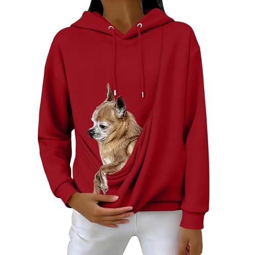 Sporty Hoodie for Men & Women, Yoga Sweatshirt with Pet Pouch