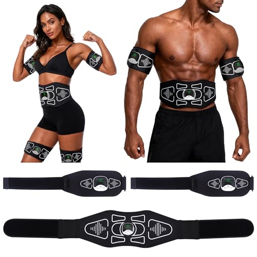 EMS Muscle Stimulator: Tones Abs, Waist, Arms, Legs - Home Body Conditioning for Men & Women