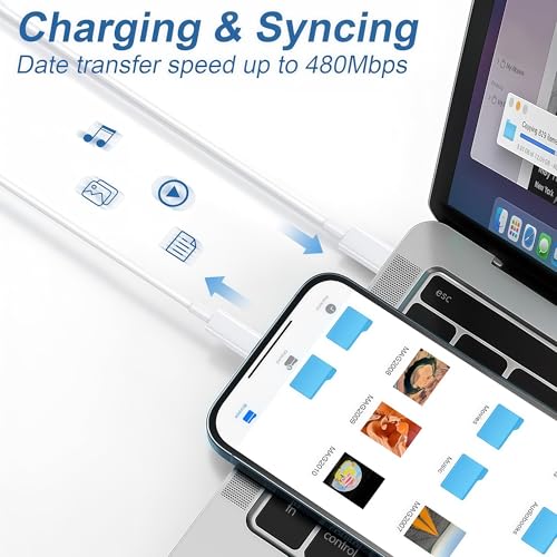 bokilino 96W USB C Charger for MacBook Pro & Air, All USB-C Laptops, iPad, 6.6ft 5A Cable