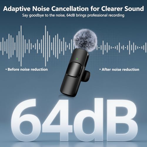 Lavalier Mic Set for iPhone & Android, 2 Mini Lapel Mics - Video Recording, Livestream, YouTube, Online Meeting, TikTok