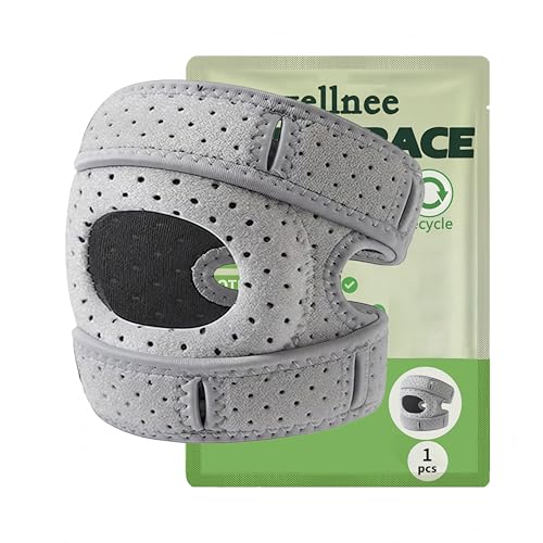 Wellnee Knee Brace Adjustable Support with Cushioned Silicone Pad for Men Women Athletic Training